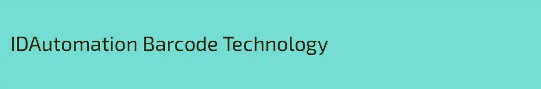 IDAutomation Barcode Technology